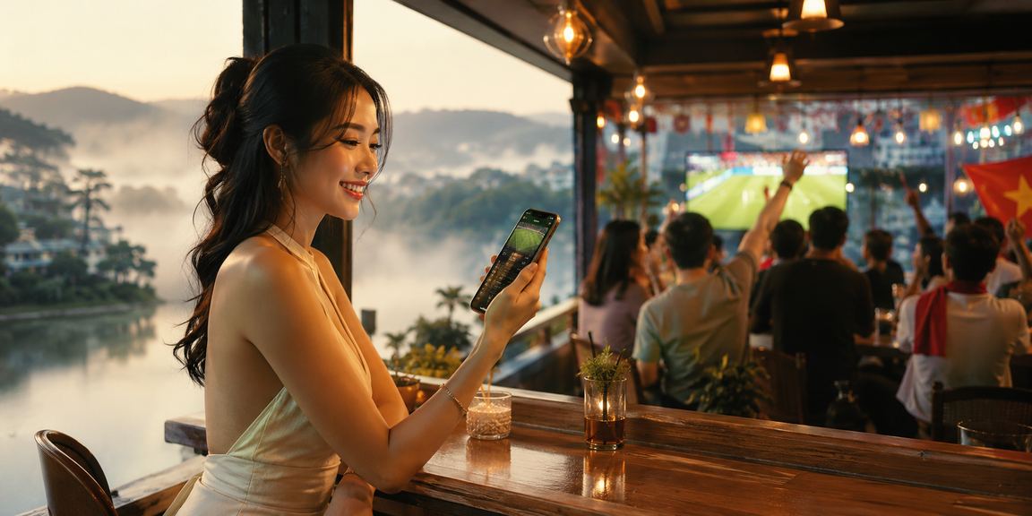 Người dùng tại Đà Lạt trải nghiệm casino trực tuyến trên điện thoại di động trong lễ hội
