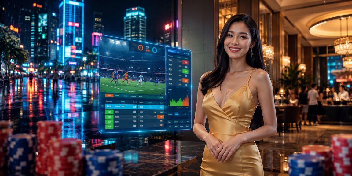 Cảnh đêm Hồ Chí Minh với ánh đèn neon, biểu tượng cho nền tảng cá cược trực tuyến 7070